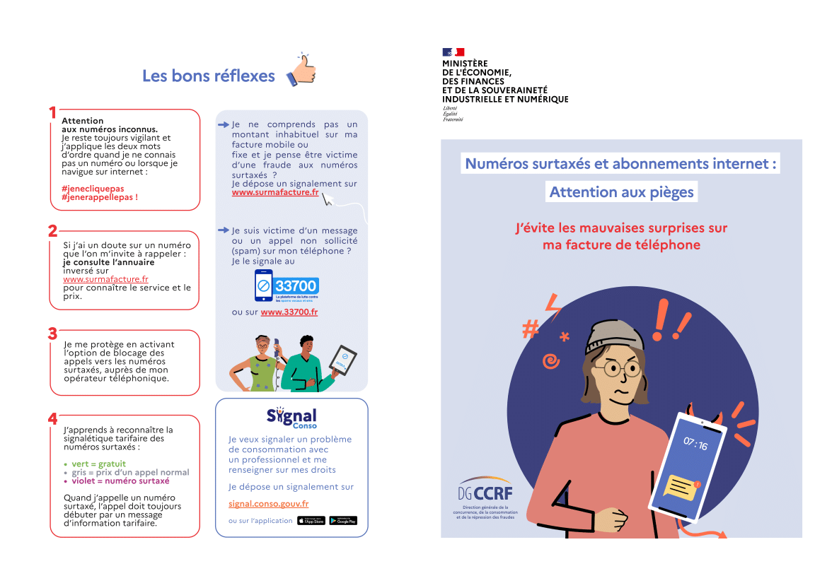 Pièges aux numéros surtaxés et internet